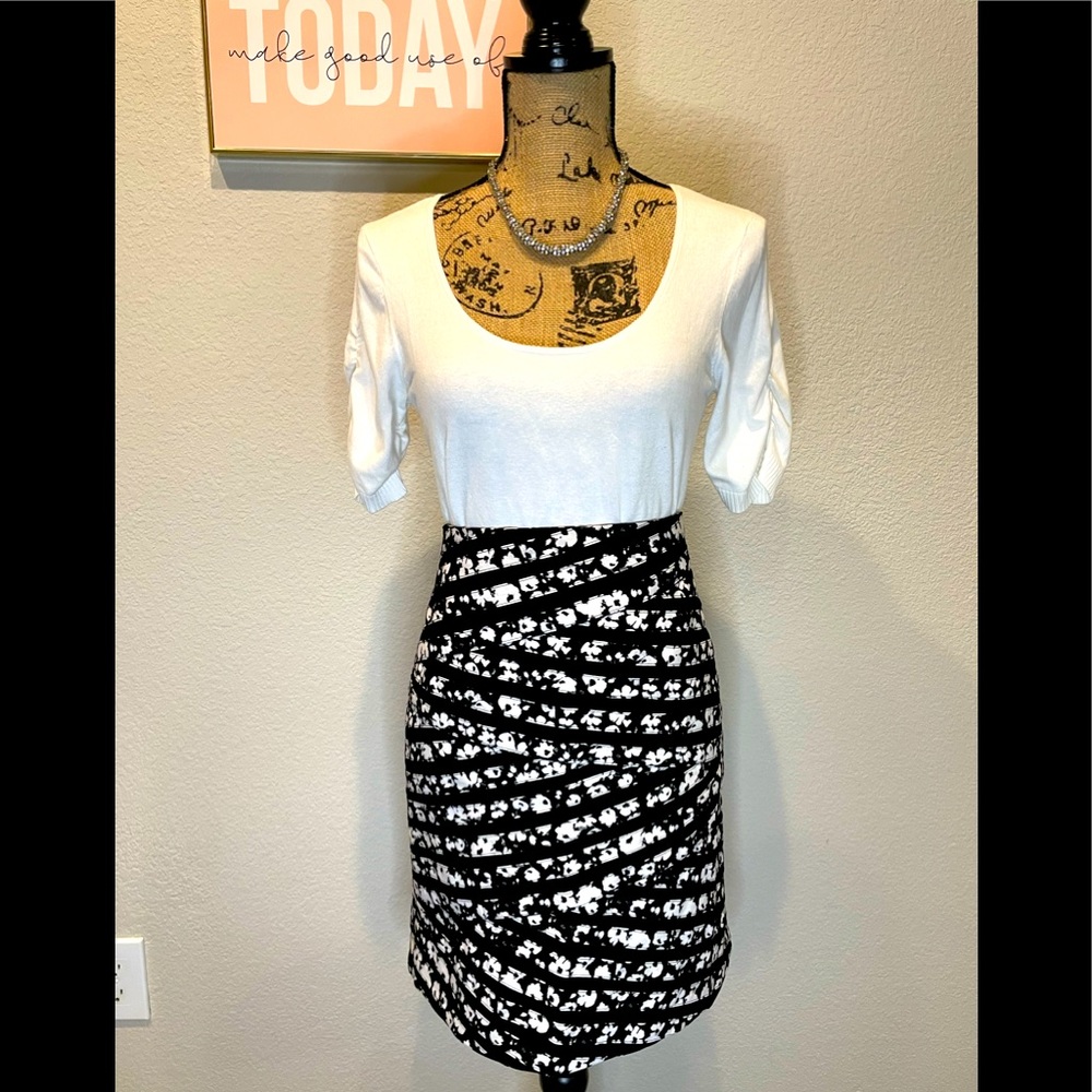 WHBM Floral Skirt
